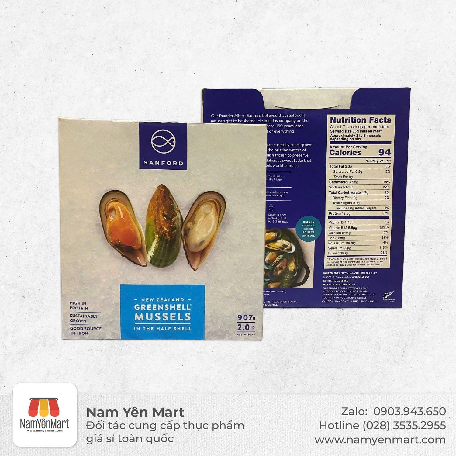  Vẹm xanh New Zealand (hộp 907g) 