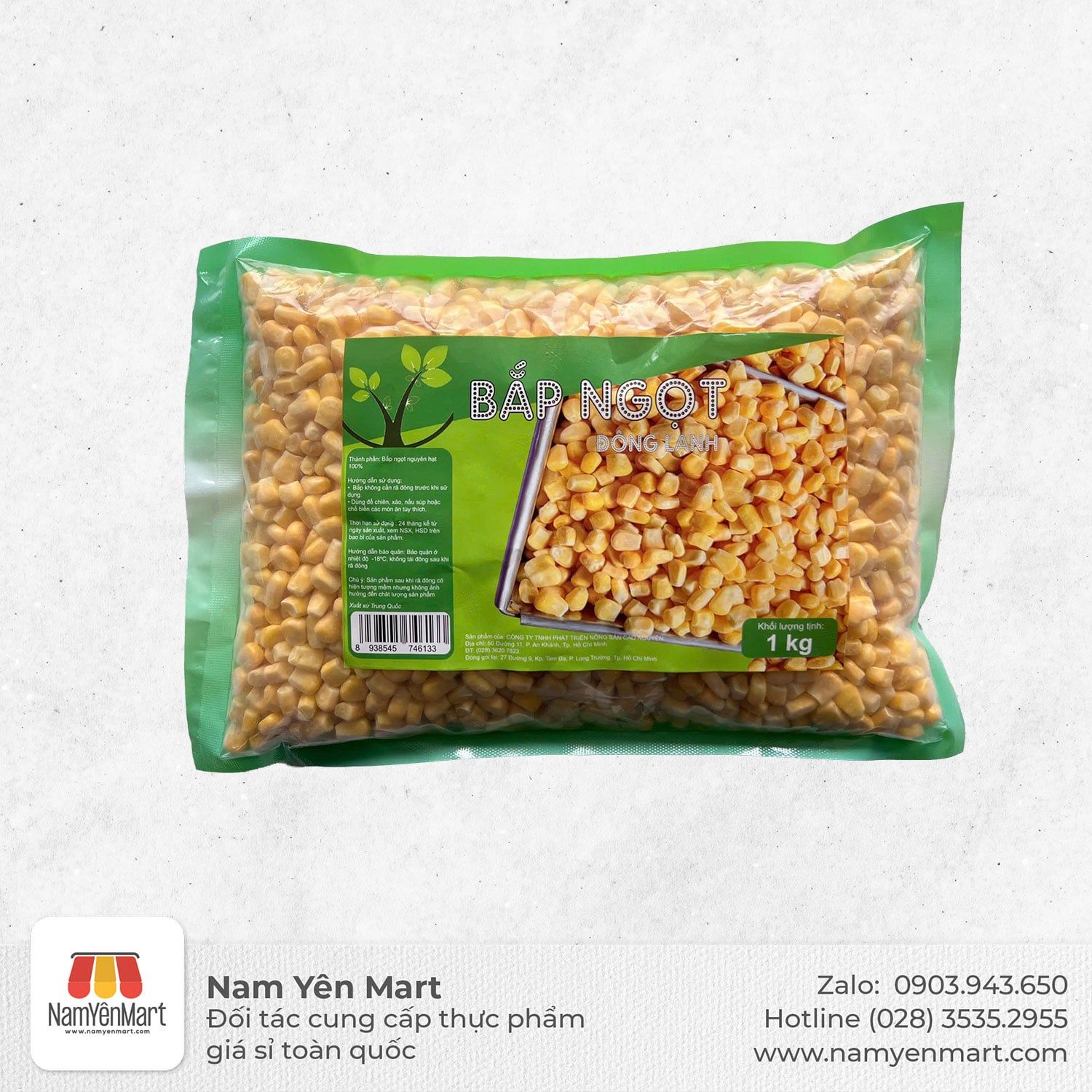  Bắp hạt đông lạnh Cao Nguyên (Túi 1Kg) 