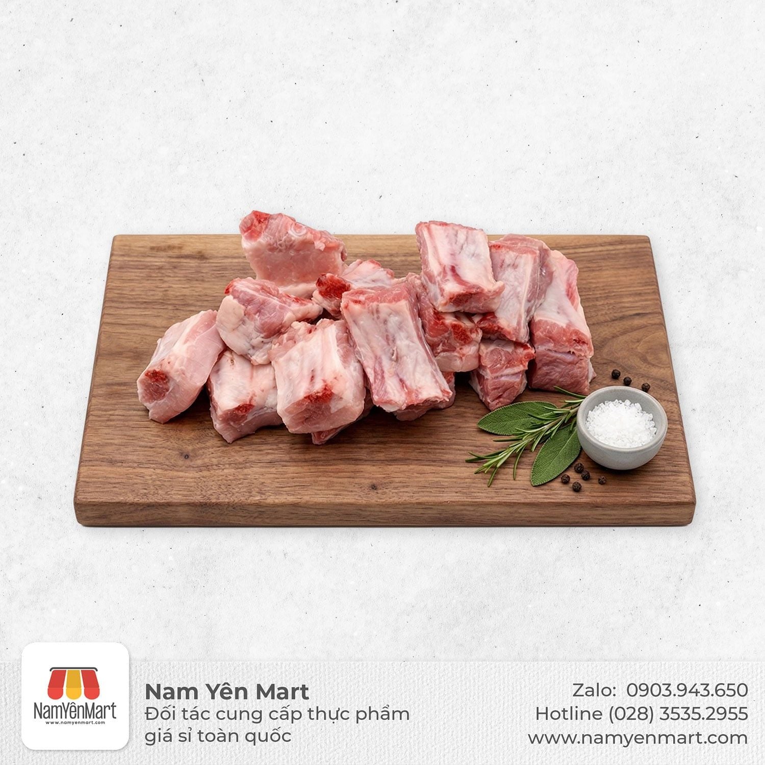  Sườn non heo tươi cắt khúc nhỏ (Giá 1 Kg) 