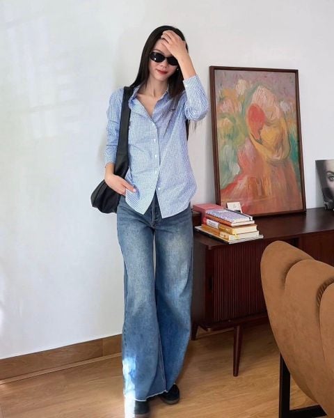 Áo The A Classic Shirt - WaterBlue Gingham