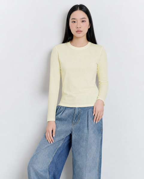 Áo Paper Long Sleeve T - Yellow