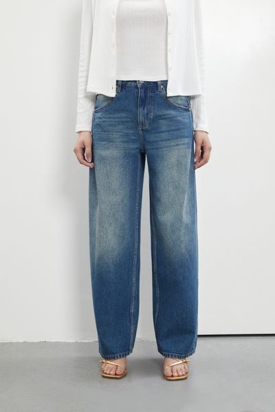 Quần Husband Slay Jeans - Original Blue