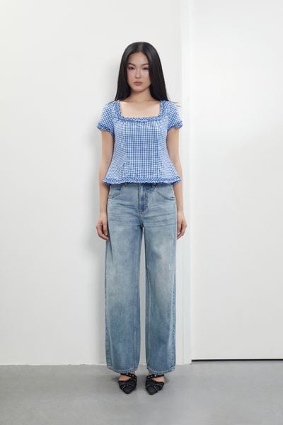 Quần Husband Slay Jeans - Light Blue