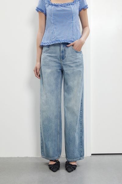 Quần Husband Slay Jeans - Light Blue