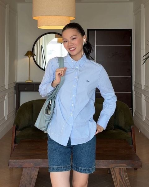 Áo Daily Shirt - Micro Blue Stripe