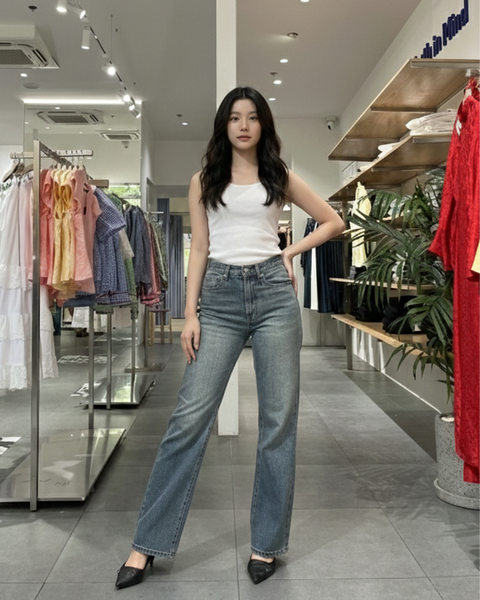 Quần Straight A Jeans - Dusk & Dawn Wash