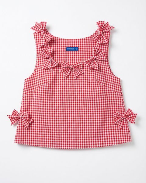 Áo Bow Top - Red No.2 Gingham