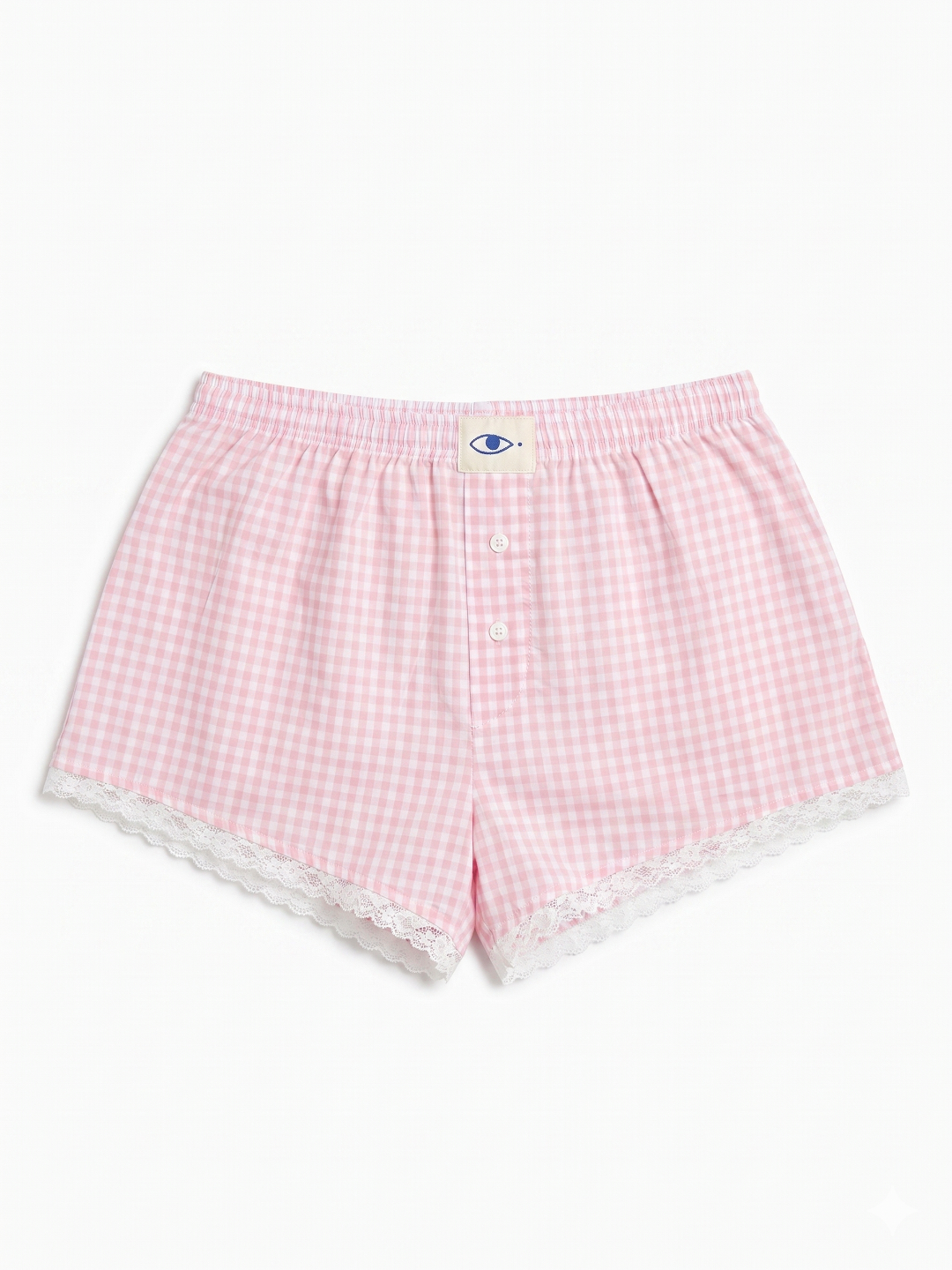 Quần Lace Shorts - Baby Pink Aura Gingham