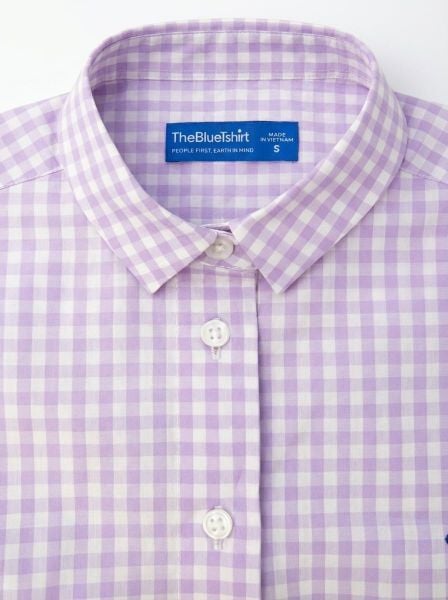 Áo The A Classic Shirt - Lilac Gingham