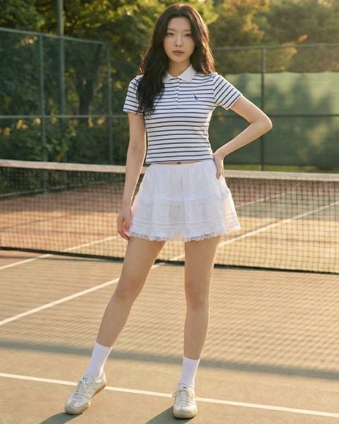 Váy Blush Kiss Skirt - White Cotton