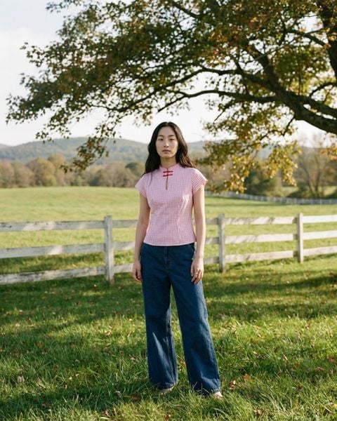 Áo Jade Top - Pink Gingham