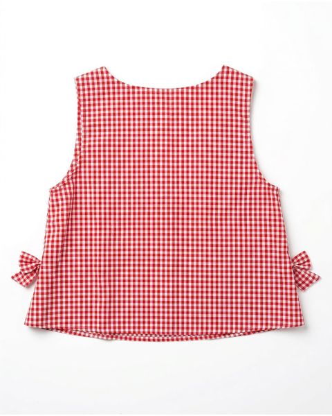 Áo Bow Top - Red No.2 Gingham