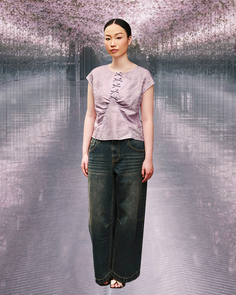 Áo Kiss Me Lụa Tơ Tằm - Lavender