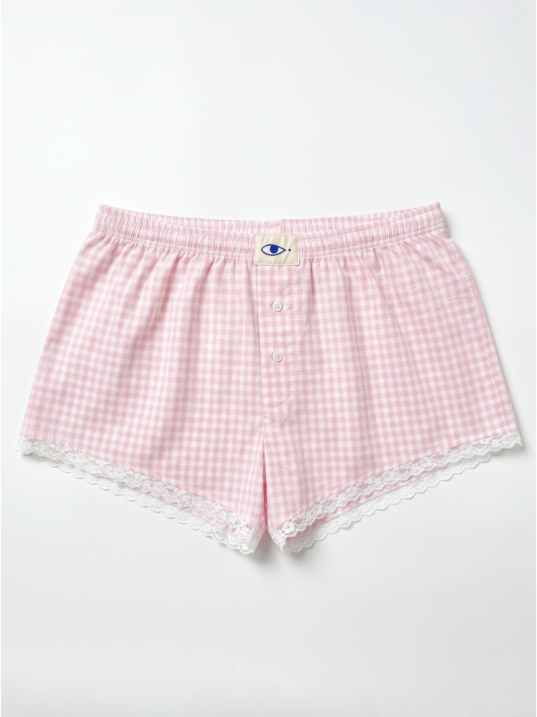 Quần Lace Shorts - Baby Pink Aura Gingham