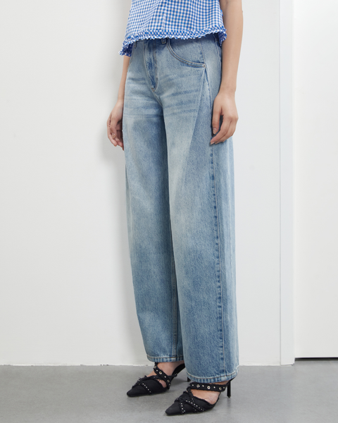 Quần Husband Slay Jeans - Light Blue