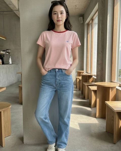 Quần Girl Jeans - Light Blue