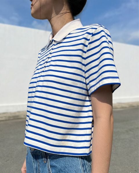 Áo The A Polo - Blue Signature Stripe