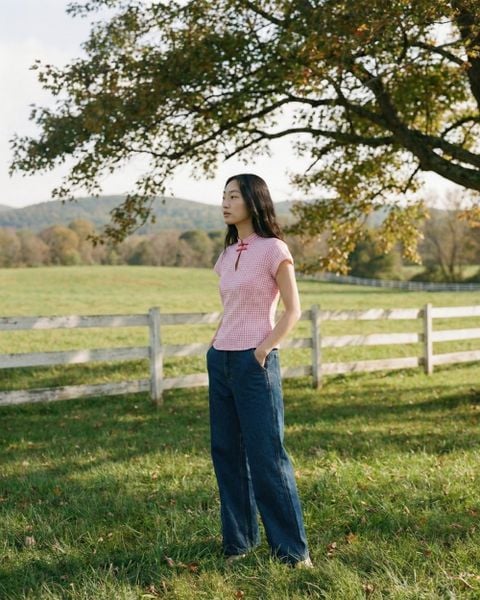 Áo Jade Top - Pink Gingham