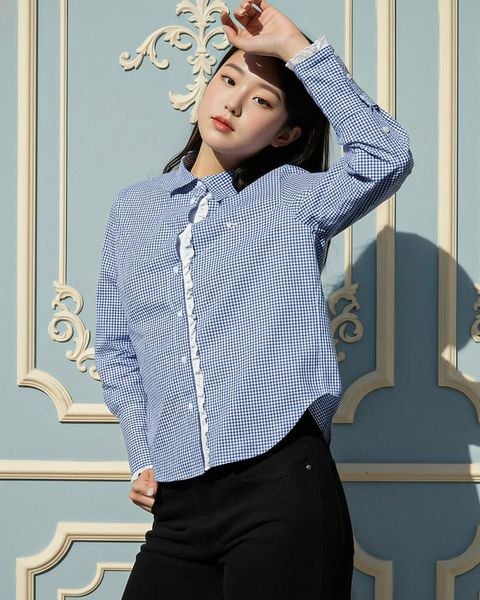 Áo Catherine Shirt - Royal Blue Gingham
