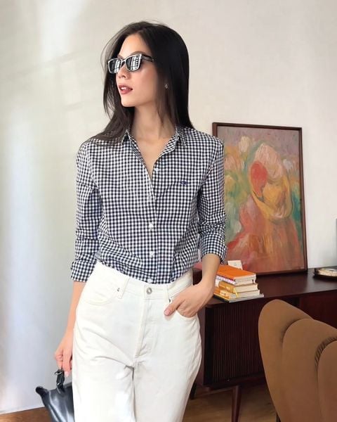 Áo The A Classic Shirt - Navy Gingham