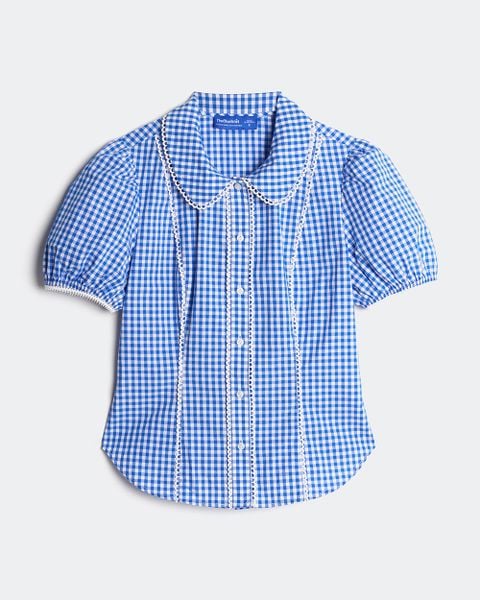 Áo Jennie Shirt - Ocean Blue Gingham