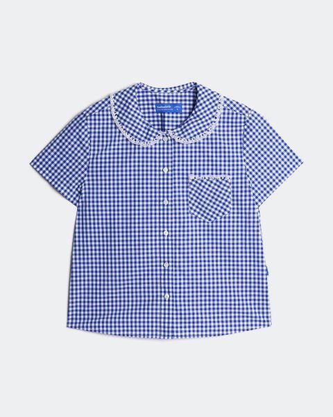 Áo Ruby Jane Shirt - Lace Royal Blue Gingham