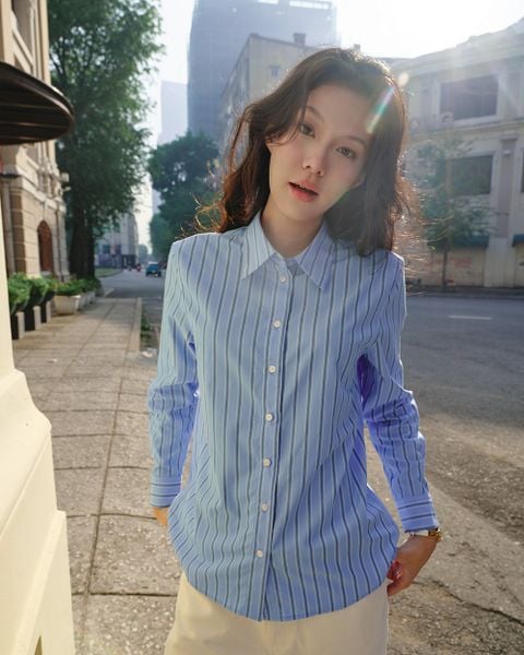 Áo Soho Shirt - Premium Carbon Peaching Milky Blue