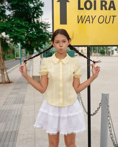 Váy Blush Kiss Skirt - White Cotton