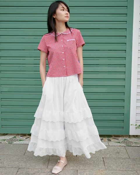 Áo Ruby Jane Shirt - Lace Red Gingham