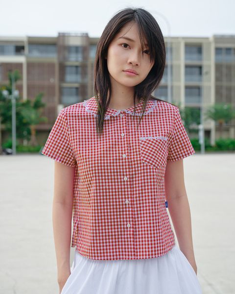 Áo Ruby Jane Shirt - Lace Red Gingham