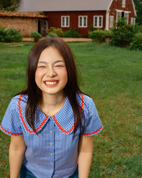 Áo Gabby Shirt - Blue Navy Gingham