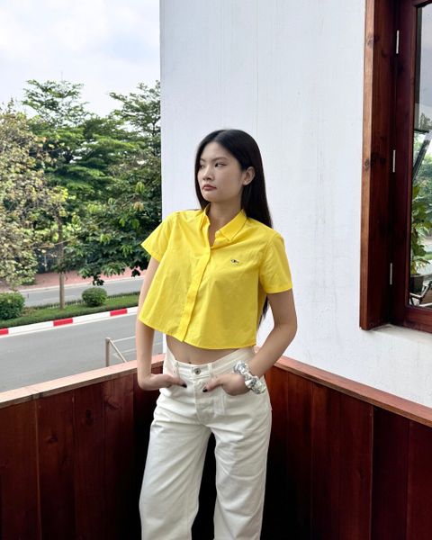 Áo Poplin Boxy Shirt - True Yellow Cotton 110