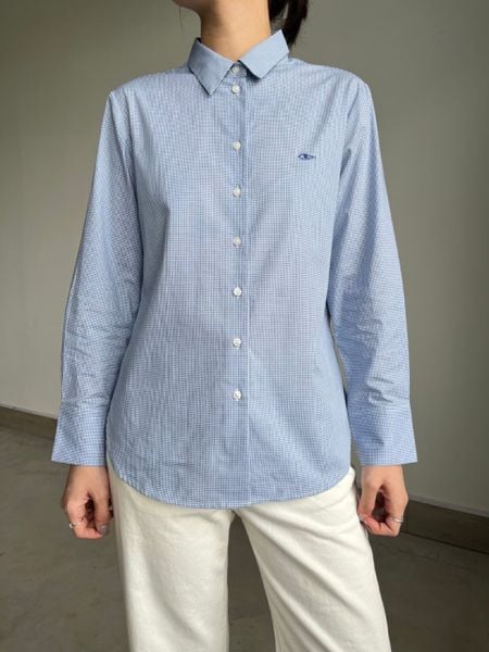 Áo Daily Shirt - Stone Blue Micro Gingham