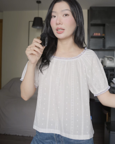 Áo Daisy Top - White Cotton Lace