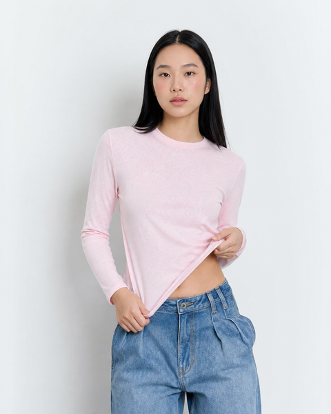 Áo Paper Long Sleeve T - Pink