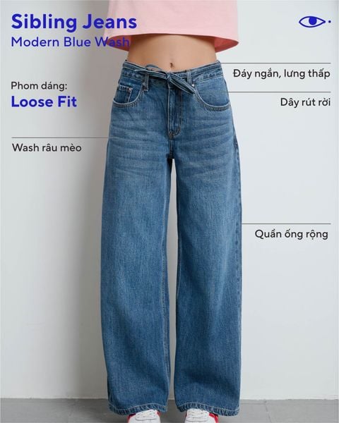 Quần Siblings Jeans - Modern Blue Wash