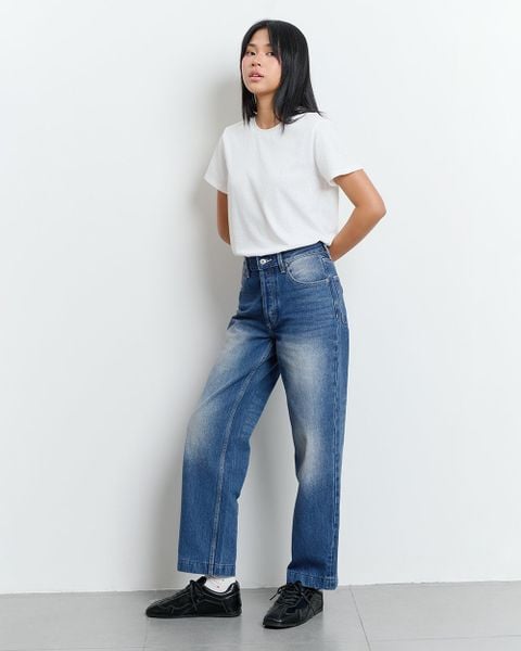 Quần Dad Jeans - Blue Household