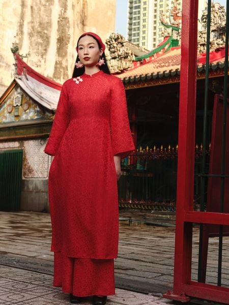 Quần Tơ Tằm Phương Nam - Đỏ Aura