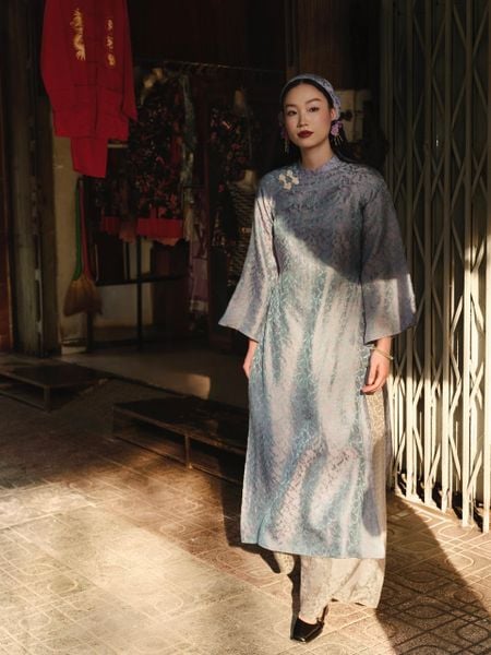 Áo Dài Tơ Tằm Viễn Đông Phương Nam - Tím Yên Lam