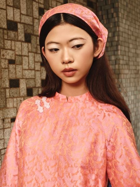 [Pre-order] Áo Dài Tơ Tằm Viễn Đông Phương Nam - Hồng Nhật Hoa