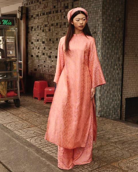 [Pre-order] Áo Dài Tơ Tằm Viễn Đông Phương Nam - Hồng Nhật Hoa