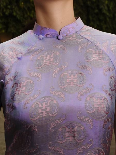 Áo Viễn Đông Lụa Tơ Tằm - Tím Yên Lan