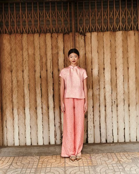 Áo Viễn Đông Lụa Tơ Tằm - Hồng Đào