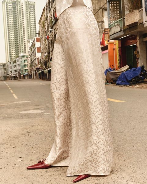 Quần Tơ Tằm Phương Nam - Xám Vân Huyền