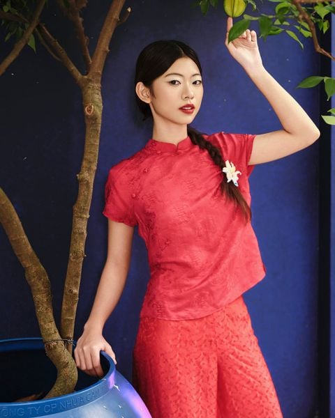 Áo Viễn Đông Lụa Tơ Tằm - Đỏ