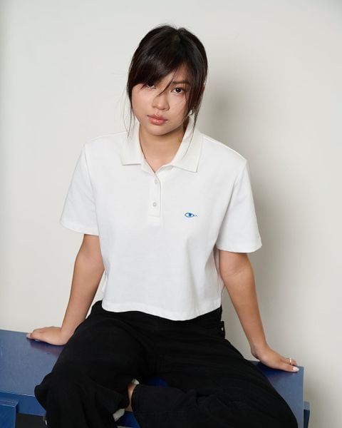 Áo Uni Cropped Polo T - 250 White