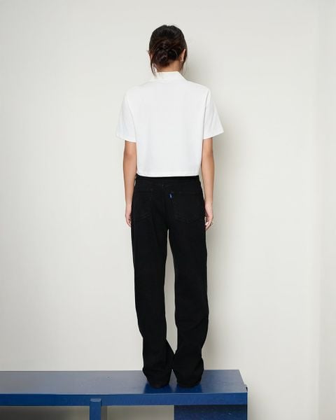 Quần Straight A Jeans - Black Vintage