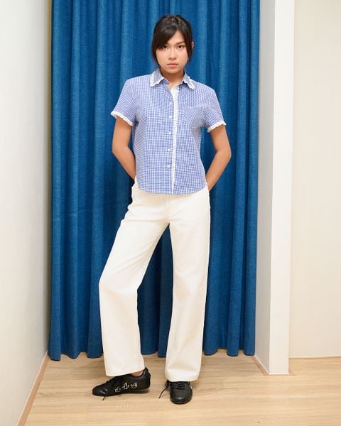 Áo Alice Shirt - Royal Blue Gingham