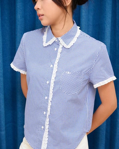 Áo Alice Shirt - Royal Blue Gingham