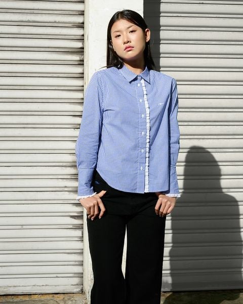 Áo Catherine Shirt - Royal Blue Gingham